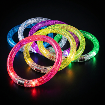 LED Leuchtarmband-Set: 12 Stück (6 Farben) - Vielseitiges Glowstick-Armband für Kinderpartys, Geburtstage, Fasching, Halloween & mehr - Perfektes Geschenk!
